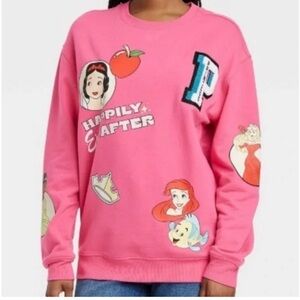 Disney 100 Princess Graphic Sweatshirt Pink Women’s Large